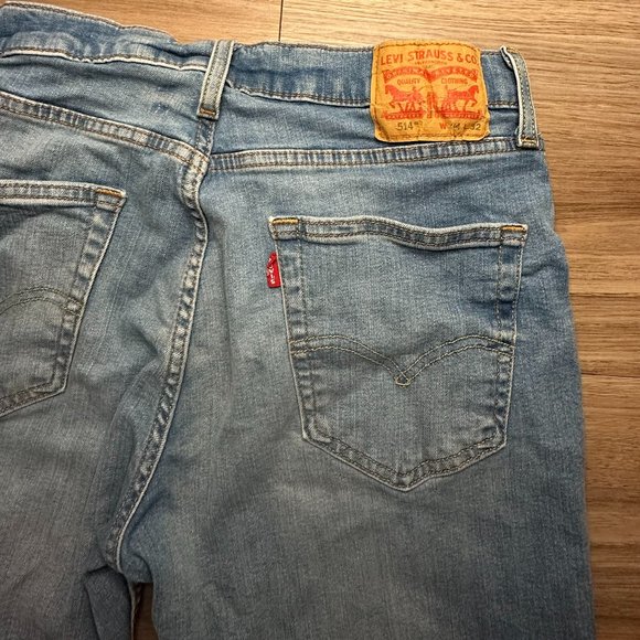 Mens Levi’s 514’s Straight Leg Jeans -  Light Wash - 34x32 - Picture 1 of 6